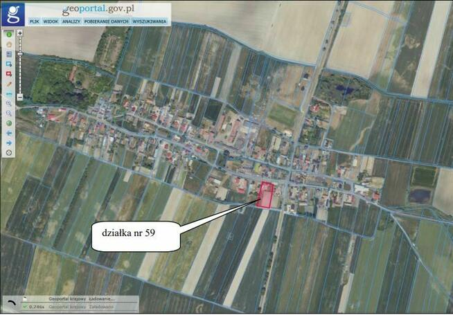 Syndyk sprzeda działkę zabudowaną domem we wsi Łękanów