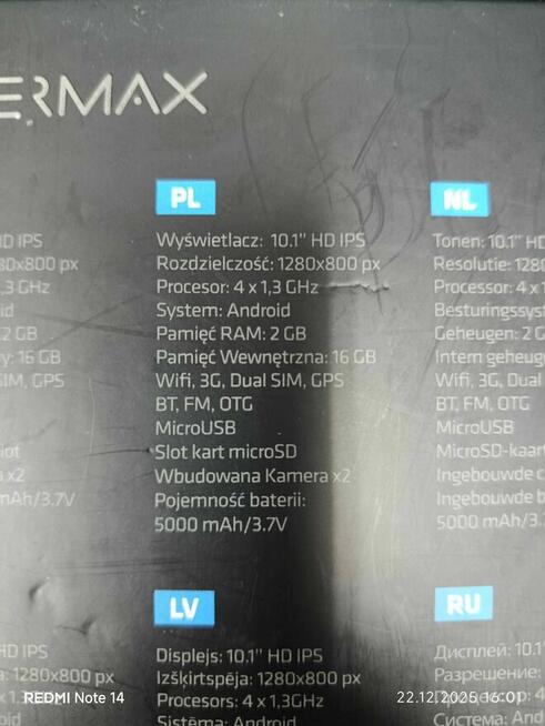 Tablet 10.1 Cala + Etui z Rysikiem i Klawiaturą