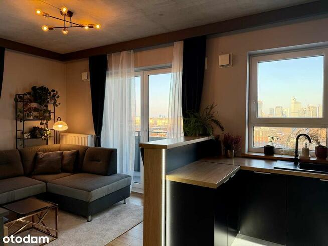 Nowoczesny 2-pokojowy apartament 14 piętro z widokiem na Wwa