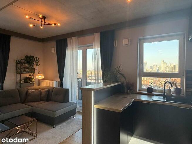 Nowoczesny 2-pokojowy apartament 14 piętro z widokiem na Wwa