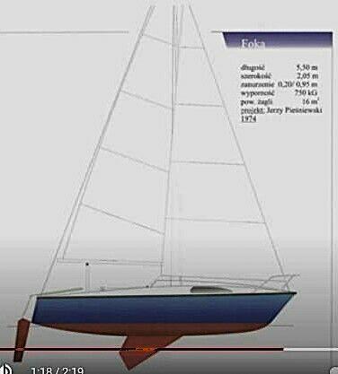 Sprzedam Jacht Foka 2 kompletny, gotowy do pływania.