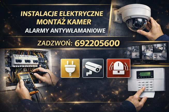 Usługi elektryczne, kamery , alarmy .