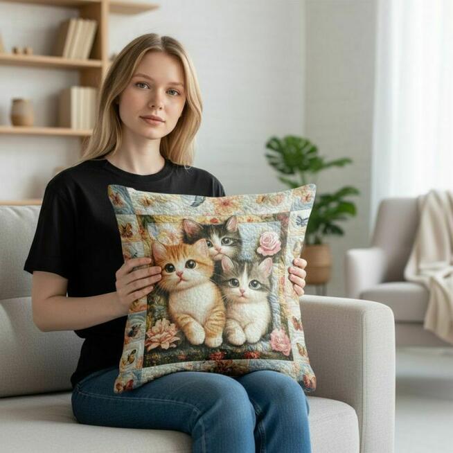 Poduszka w Koty Malutkie - Poduszka Dekoracyjna