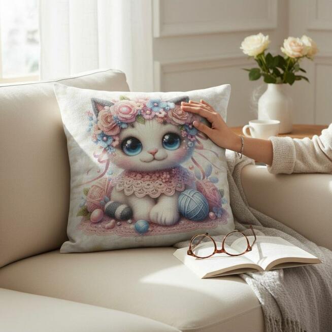 Poduszka Słodki Mały Kotek - Poduszka Dekoracyjna