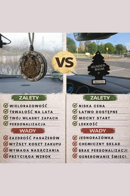 Drewniana Zawieszka Zapachowa do Auta - Prezent Dla Kierowcy