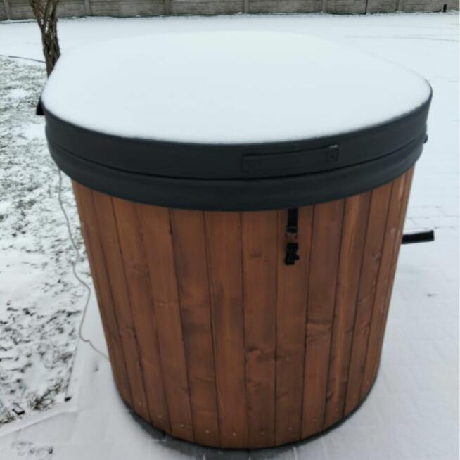 Jacuzzi Ogrodowe 2-Osobowe 190x120 cm – Balia na Taras + Pok