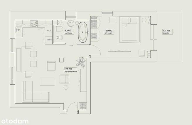 Mieszkanie 54 m² Białystok| 2 pokoje| gotowe do wprowadzenia