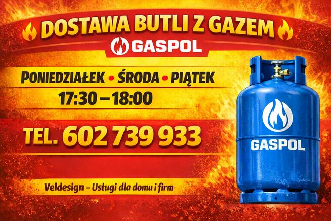 Dostawa gazu propan butan 11 kg 80zł Gaspol