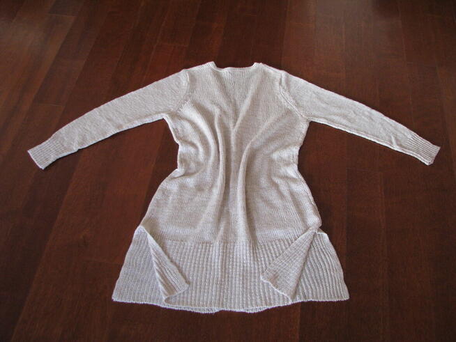 Kardigan blezer tunika narzutka długi sweter kieszenie XL