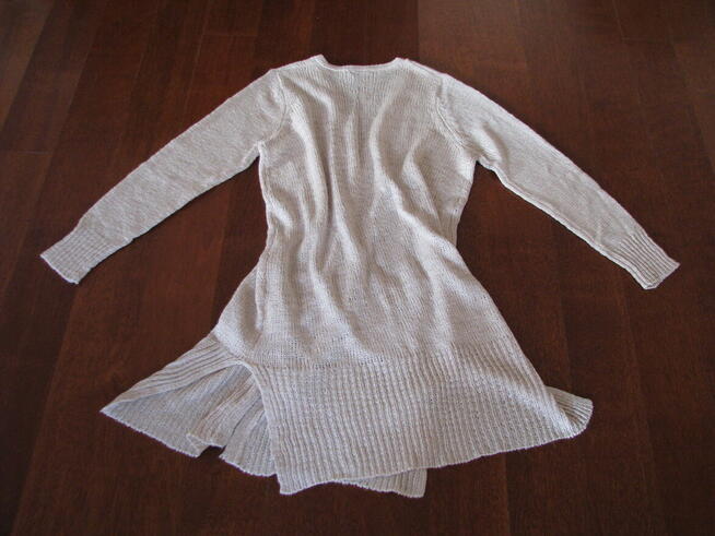 Kardigan blezer tunika narzutka długi sweter kieszenie XL