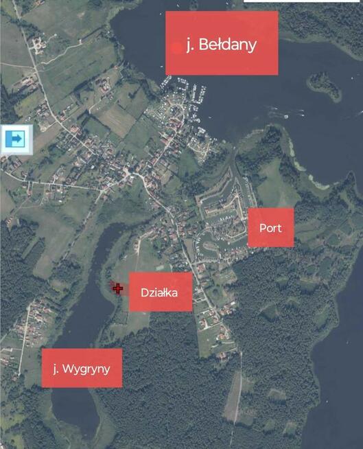 Działka z linią brzegową jeziora Wygryny w Wygrynach