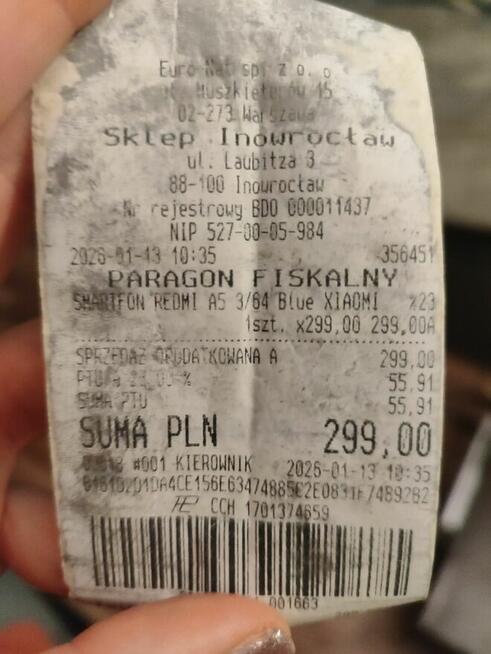 Smartfon XIAOMI Redmi A5 3/64GB 6.88 120Hz Niebieski