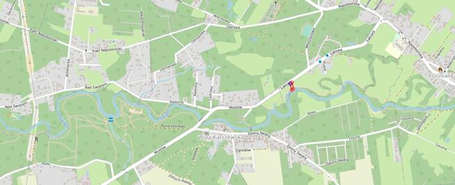 Lipowo gm. Wiązowna działka z linią brzegową rzeki Świder