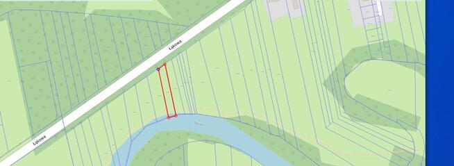 Lipowo gm. Wiązowna działka z linią brzegową rzeki Świder