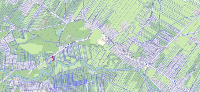 Lipowo gm. Wiązowna działka z linią brzegową rzeki Świder