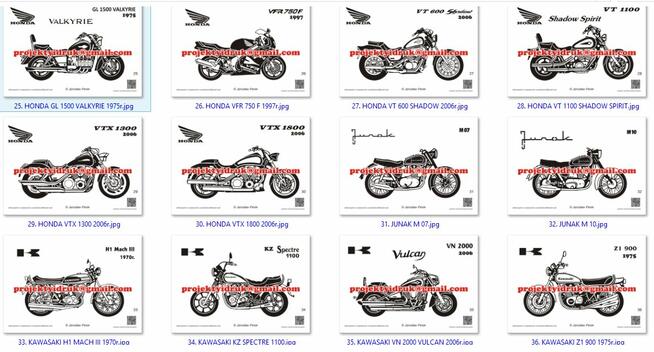 Grafiki motocykle do druku kubki, poduszki, odzież