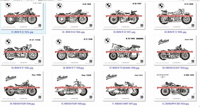 Grafiki motocykle do druku kubki, poduszki, odzież