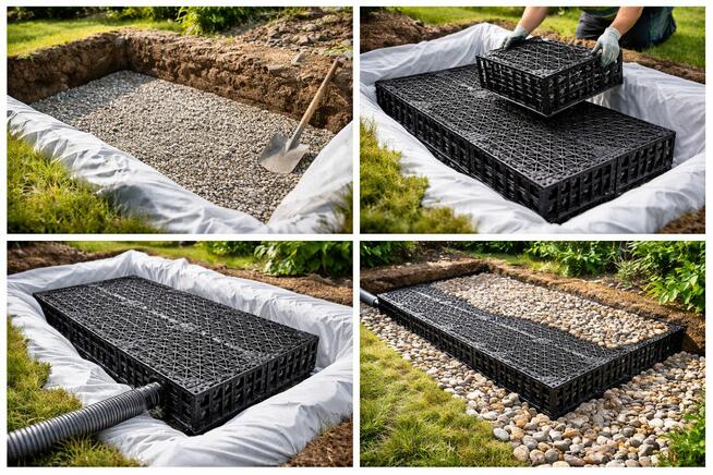 Modułowy drenaż rozsączający SPEED drain 60x60x5