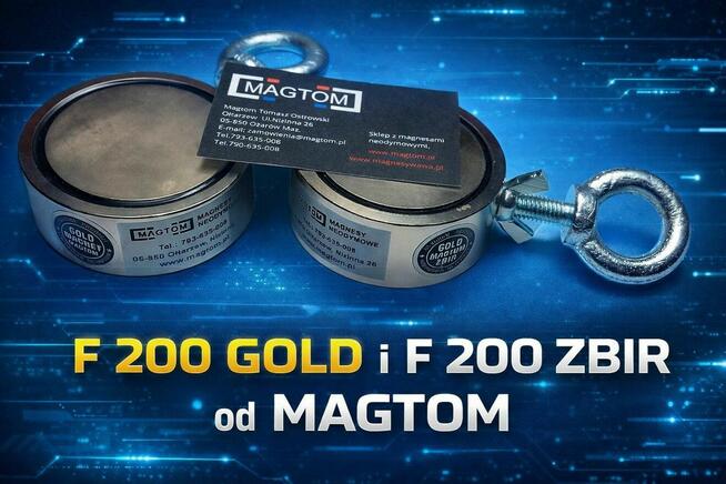 Magnes neodymowy do poszukiwań w wodzie F 300 Gold Magtom