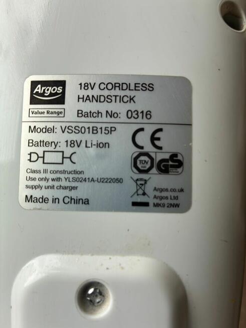 Odkurzacz pionowy akumulatorowy Argos wysyłka gratis