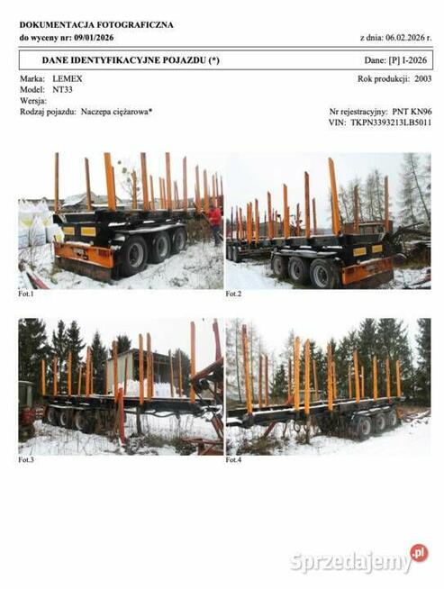 Syndyk sprzeda naczepę Lemax model NT33 (2003)