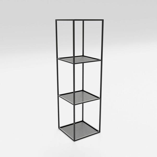 Regał long słupek z półkami z blachy perforowanej 120x40x40