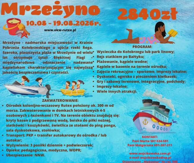 Kameralne kolonie, obozy 2026 nad morzem