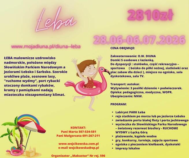 Kameralne kolonie, obozy 2026 nad morzem