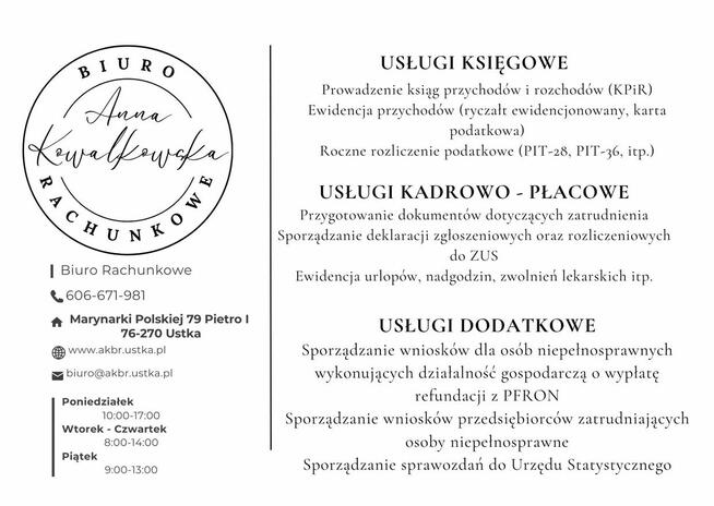 Roczne rozliczenie PIT - biuro rachunkowe Ustka