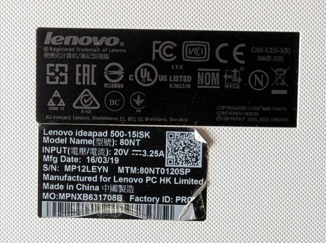 Laptop Lenovo IdeaPad 500-15ISK | i7-6500U |8GB | Radeon R7