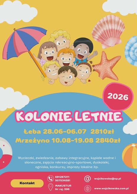 Kameralne kolonie, obozy 2026 nad morzem