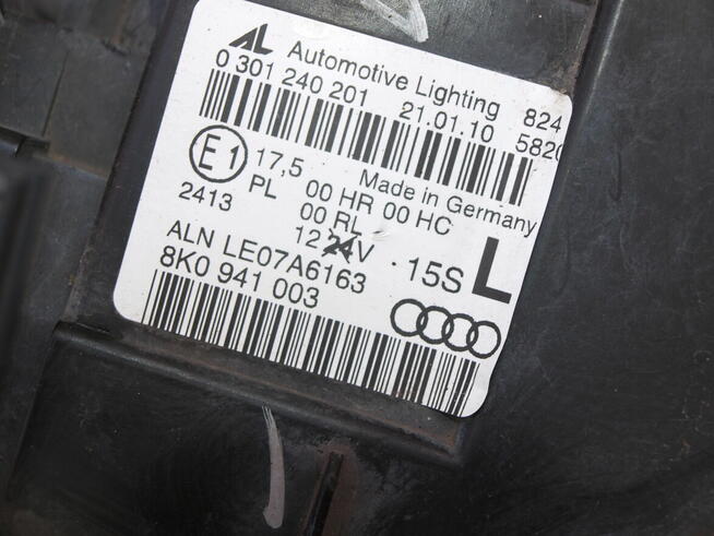 Audi A4 B8 lampa lewa przód (zwykła) 2007 - 2011r (europa)