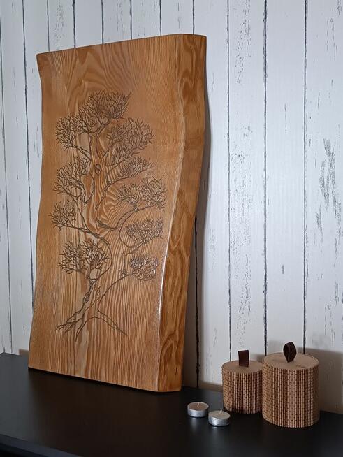 Złote Drzewo w Jesionie – Obraz Żywica Live Edge