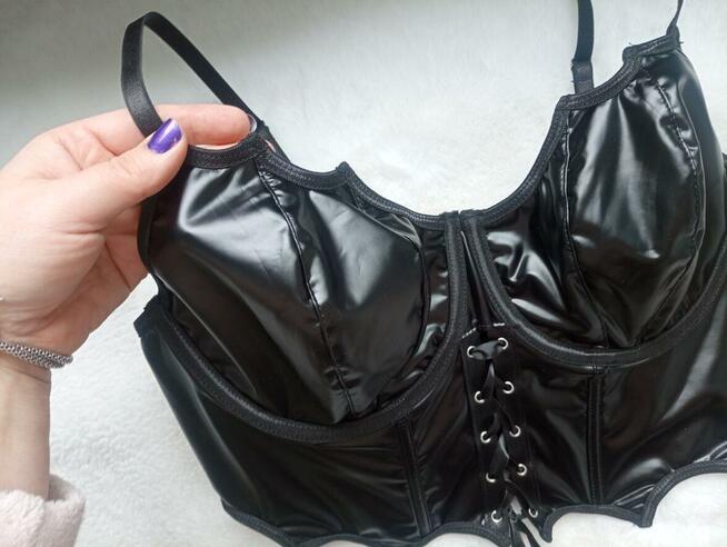Top gorsetowy latex, XL