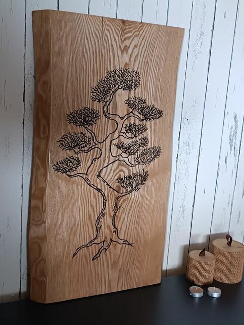 Drzewo Bonsai w jesionie | Żywica 70x45 | Loft Art