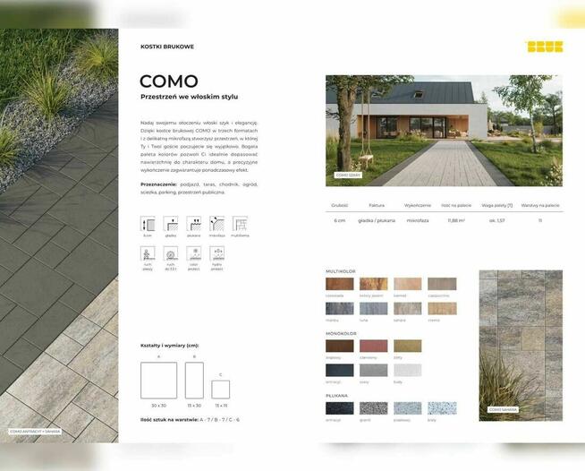 Kostka brukowa COMO BRUK - sprzedaż kostki brukowej %