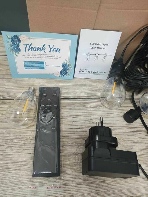 Girlanda ogrodowa LED lampki ogrodowe balkon taras działkę