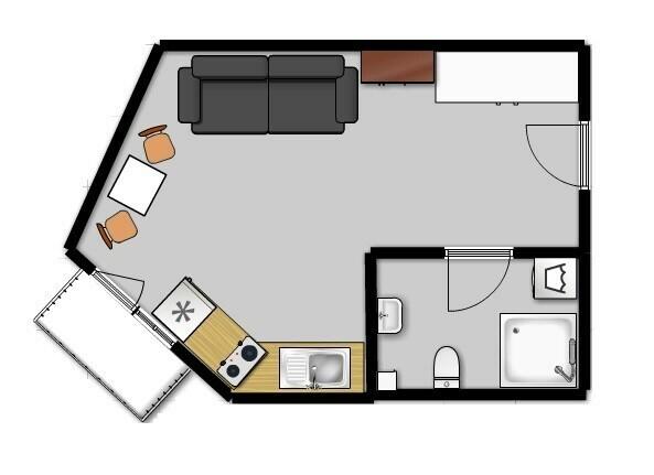 Katedralna 4, Centrum, funkcjonalna kawalerka