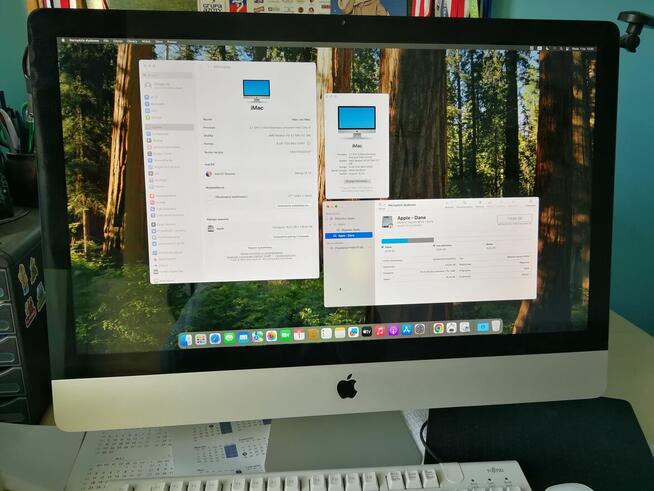 komputer Apple iMac 27 dysk ssd radeon pamięć 8gb all in on