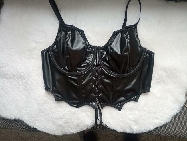 Top gorsetowy latex, XL