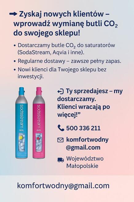 Dostawa butli CO₂ do saturatorów – dom, biuro, firma, hotel
