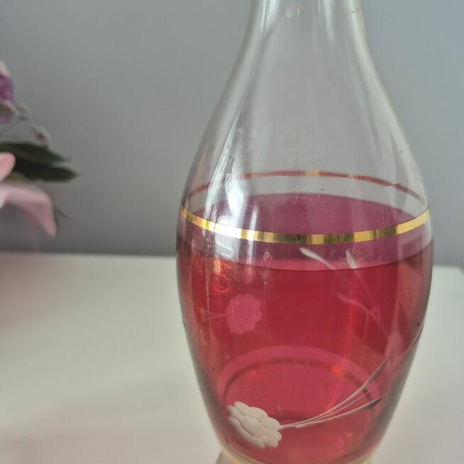 Karafka i szklaneczki do wina PRL