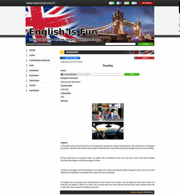 Język Angielski: Korepetycje (indywidualne lekcje dodatkowe)