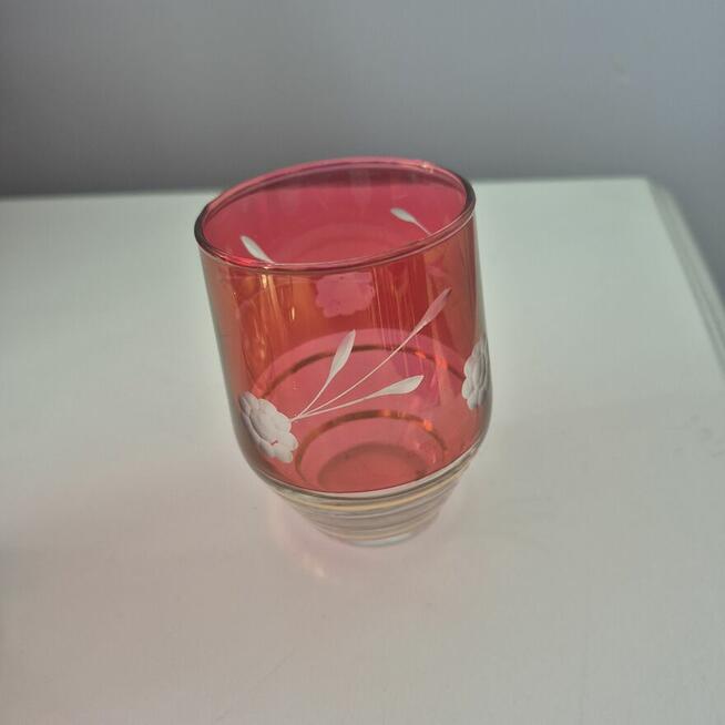 Karafka i szklaneczki do wina PRL