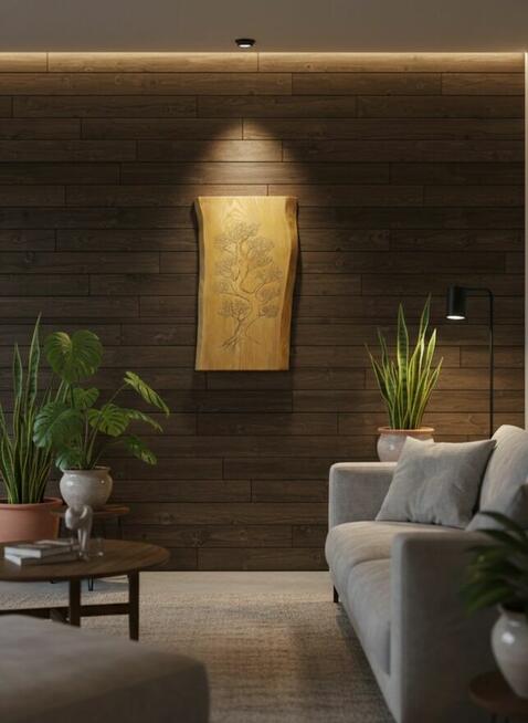 Złote Drzewo w Jesionie – Obraz Żywica Live Edge