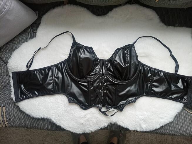 Top gorsetowy latex, XL