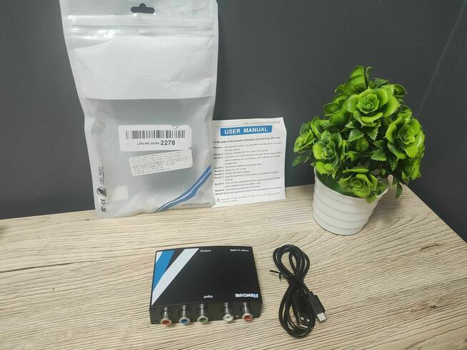 Konwerter adapter Component chinch HDMI konsoli PS2 PS3 DVD