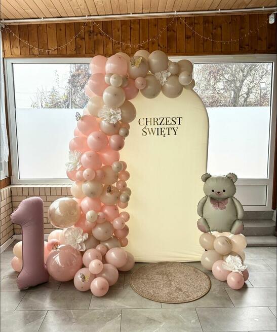 Ścianki balonowe I dekoracje okolicznościowe I chrzest