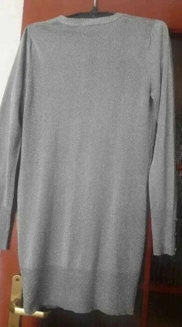 Drapowany sweterek na guziki George srebrny 38 /40