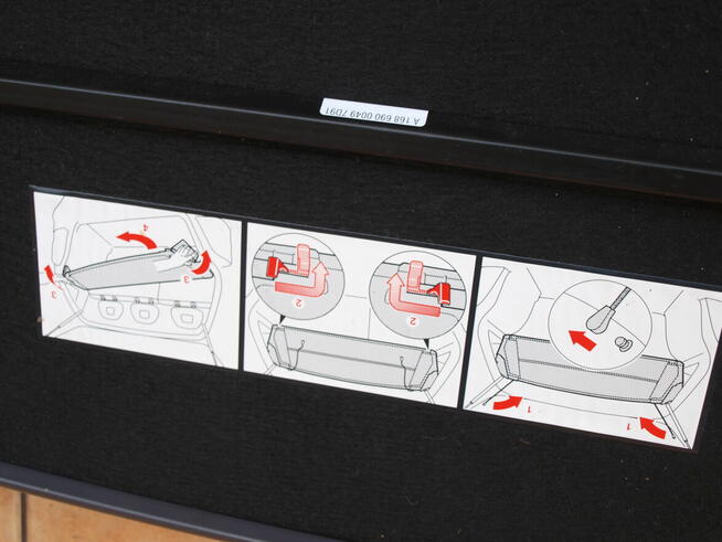Mercedes A klasa W168 półka bagażnika tył 1997 - 2004r nowa
